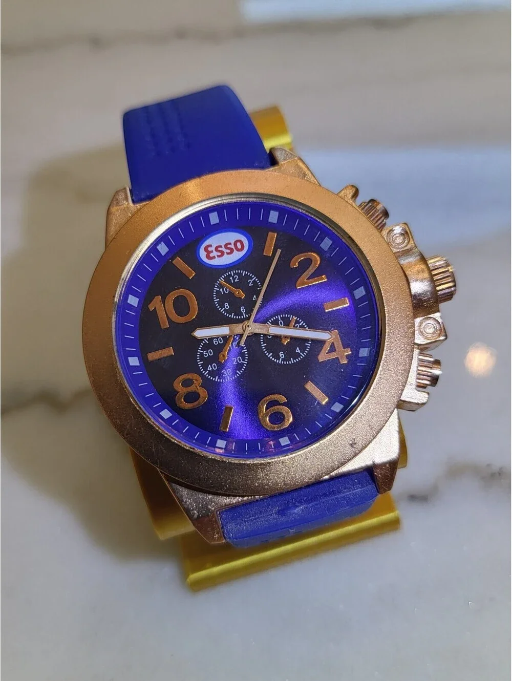 Men's Quartz Watch Working New Battery Automobilia 46mm ESSO Gasoline Working